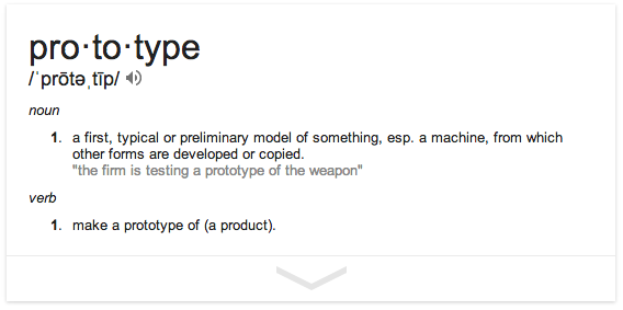 definition of the word prototype